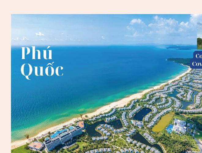 Aerial view of Phu Quoc Island and the Corona Convention Centre area